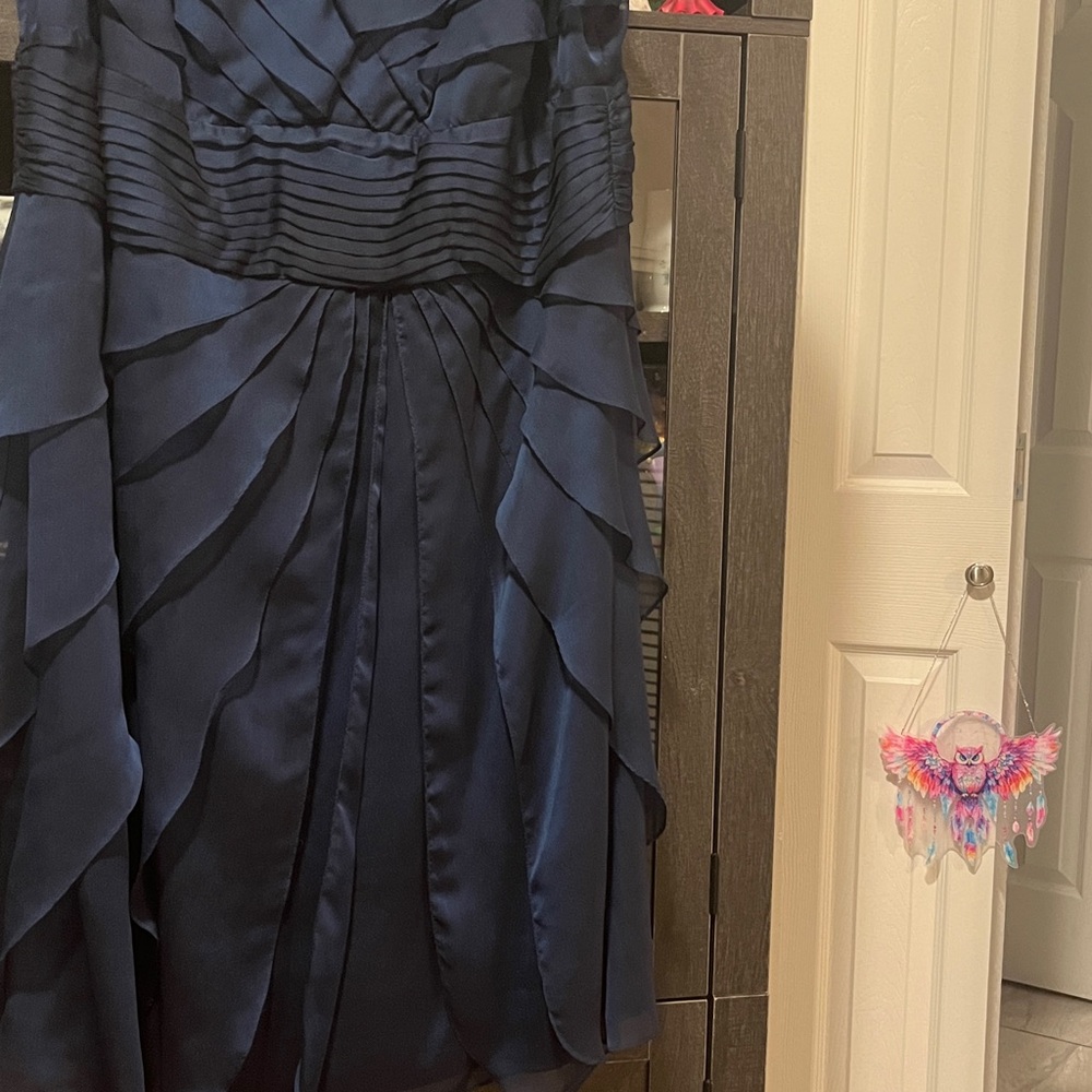 Adrianna Papell Navy Midi Dress